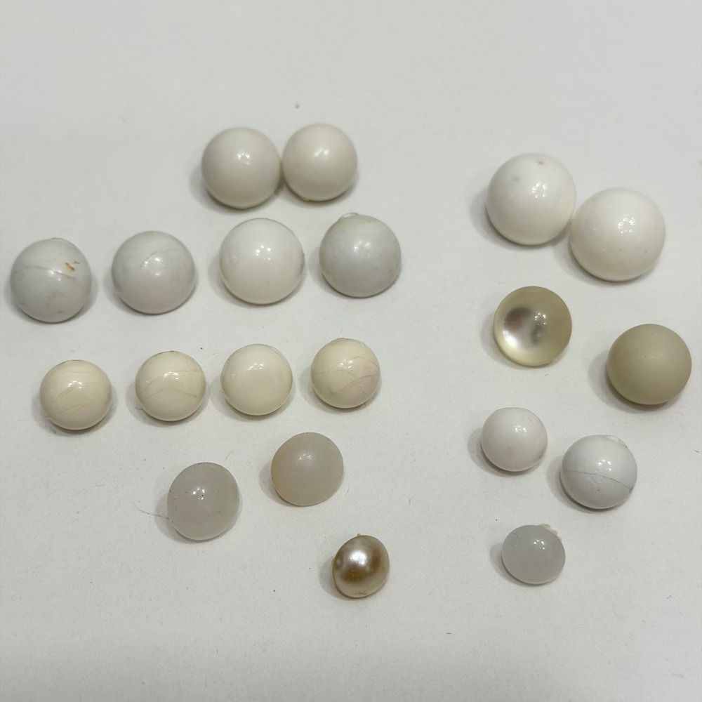 Vintage Pearl Shank‎ Buttons Lot Vintage Bridal Crafting Coquette White Mixed